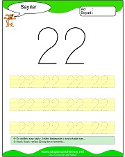 okul öncesi 1 sayısı çizgi çalışması